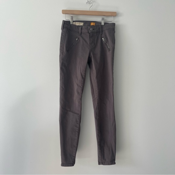 Anthropologie Pilcro and the Letterpress Grey Zipper Jeans Size 26 - Picture 2 of 9